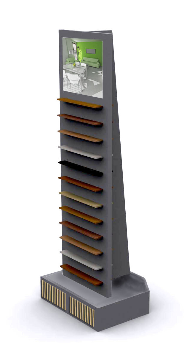 Torre para piezas realizado en melanina diseño